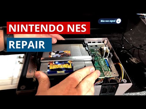 Broken Nintendo NES games console repair and restoration