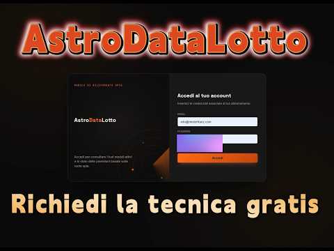 ASTRODATALOTTO - RICHIEDI GRATIS LA TECNICA PDF PER IL LOTTO - PREVISIONE DAL 16 LUGLIO 2026