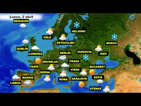 El tiempo en Europa, por países, previsión lunes 2 y martes 3  de abril