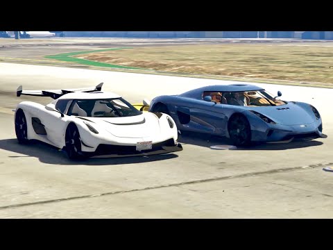 Koenigsegg Jesko vs Koenigsegg Regera - Drag Race