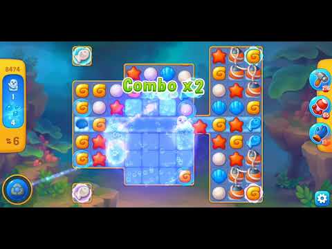 Fishdom. 8474 level no boosters and diamonds. 10 moves