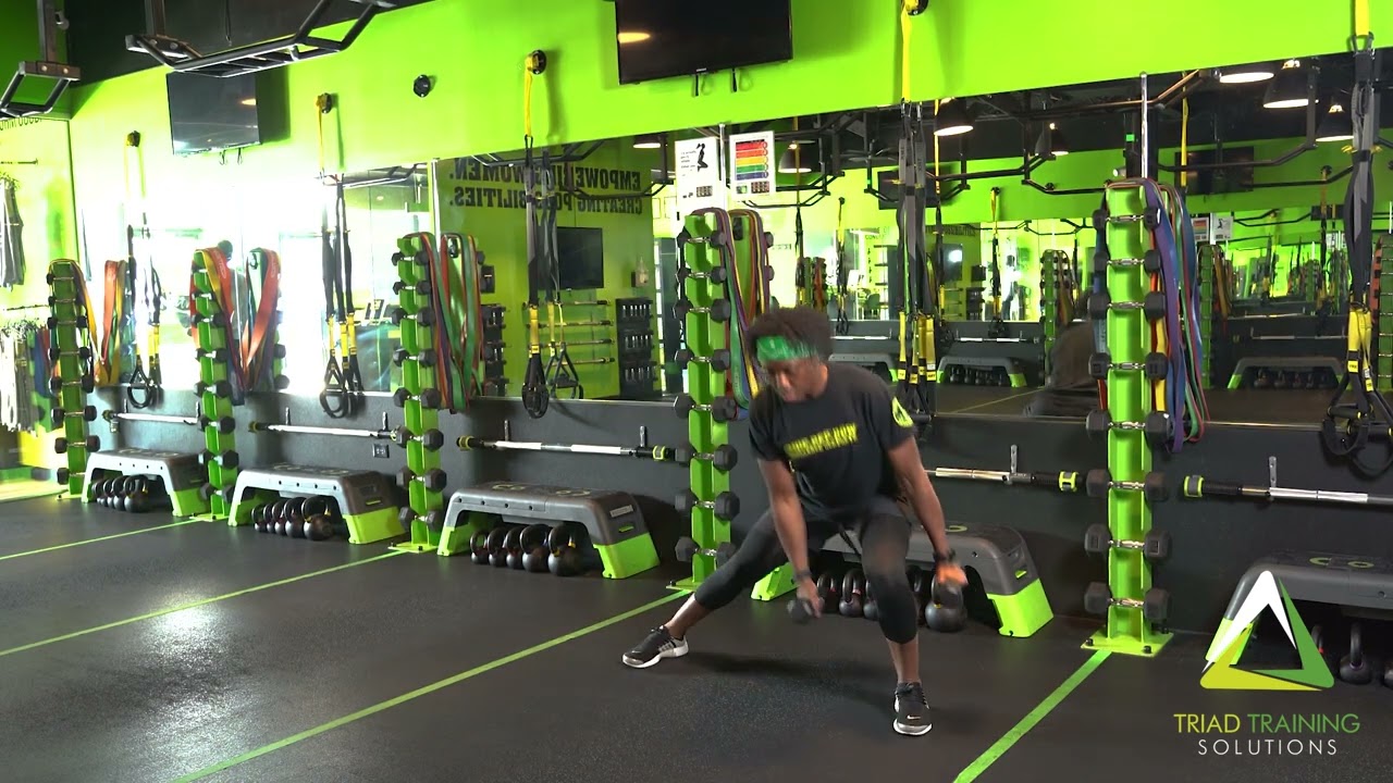Dumbbell Lateral Lunge to Bicep Curl - YouTube