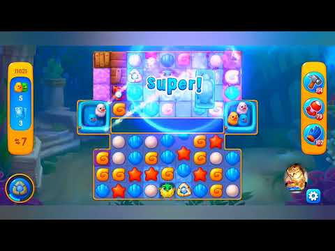 фишдом 2022  #  11021 уровень - прохождение без бустеров # Fishdom,   11021  level - no Boosters.