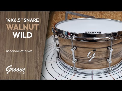 DEMO - Groove Drum Co. Walnut Wild 14x6.5" Snare Drum