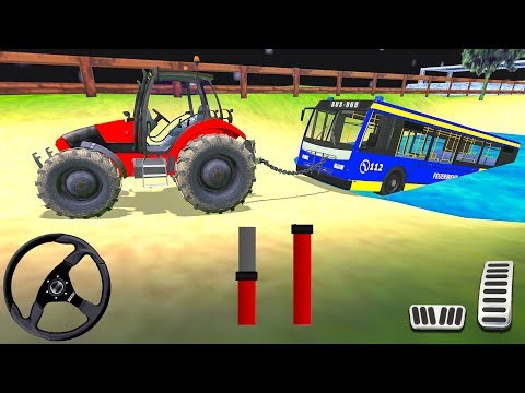 Offroad Towing Chained Tractor Bus 2019 - Tow Truck Rescue Simulator - Android Gameplay #2