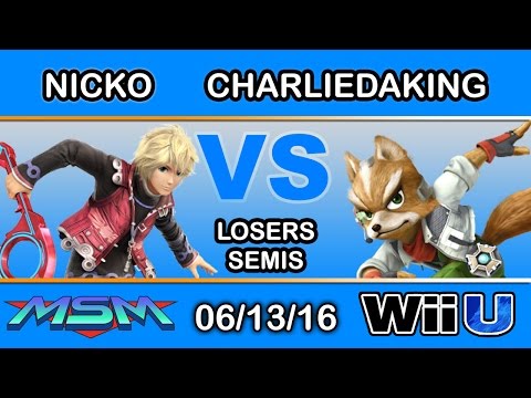 MSM 54 - 2S FAD | Nicko (Shulk) Vs. A2 | Charliedaking (Fox) Losers Semis - Smash Wii U