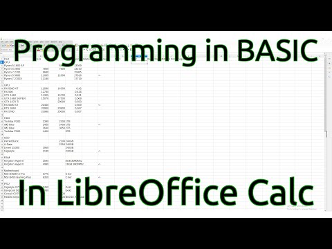 Macro Programming in LibreOffice Calc with BASIC - Introduction