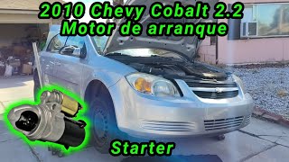 2010 Chevy Cobalt 2.2 Cómo cambiar el motor de arranque o marcha ( How to change the starter )