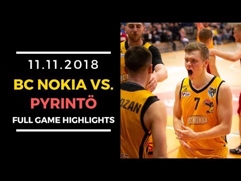 BC Nokia vs. Tampereen Pyrintö | Full Game Highlights | 11.11.2018