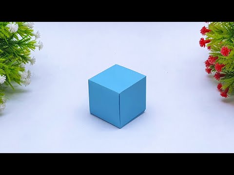 How To Make Origami Cube | Making Paper Cube Easy Instructions | DIY School Project Ideas