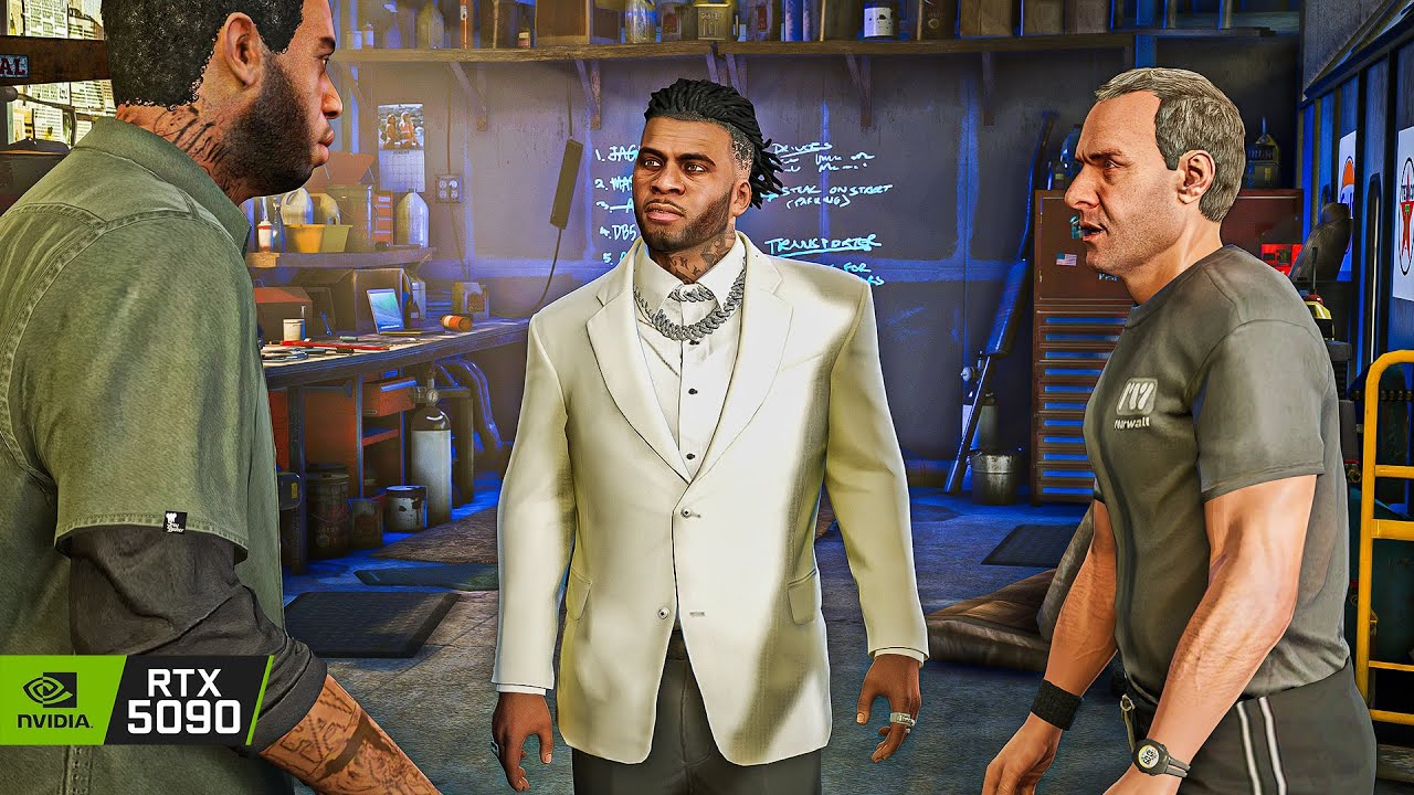 GTA 5 'Deep Inside' Mission 8K Gameplay | RTX 5090 Remastered Graphics MOD