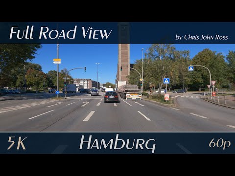 Hamburg, Germany: Horn - Marienthal - Wandsbek - Dulsberg - Barmbek - Ring 2 - 5K (2880p/60p)