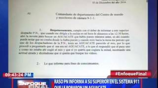 Raso PN informa a su superior en el Sistema 911 que le robaron un aguacate