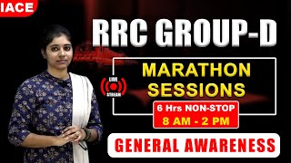 RRC GROUP-D LIVE MARATHON SESSION || GENERAL AWARENESS - MOST EXPECTED QUESTIONS || IACE