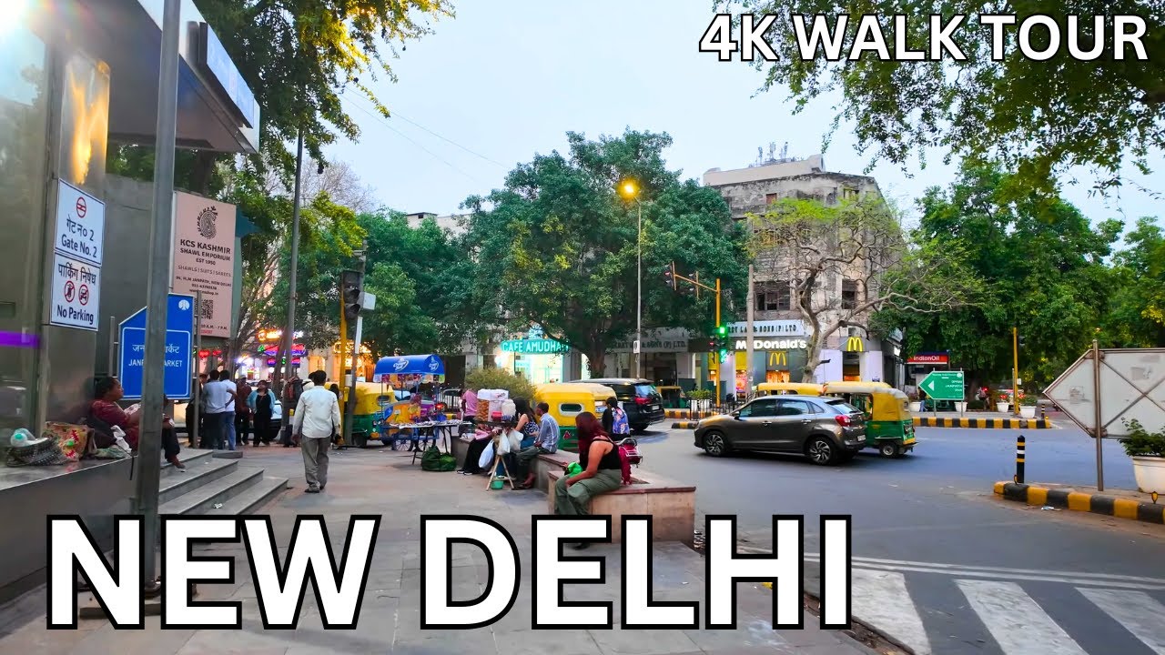 Immersive street-level walking tour through Delhi (Daily Life 26), India, showcasing authentic urban landscapes, local architecture, and the vibrant atmosphere of the city's neighborhoods