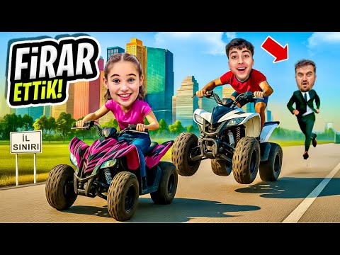 ELIF SINEM AND EGEMEN ESCAPED!! ESCAPE OPERATION IN THE CITY WITH ATV!!