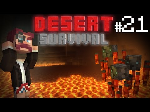 Mr Moustache - #21 Minecraft: Desert Survival - HEAD RIP!