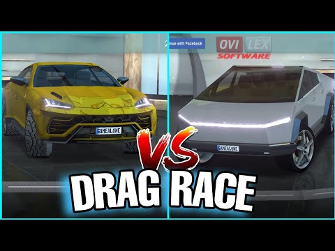 CyberTruck Vs Lamborghini Urus -Drag Race- Driving School Sim 2020
