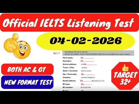 IELTS LISTENING TEST 2026 | IELTS LISTENING PRACTICE TEST WITH ANSWERS ...