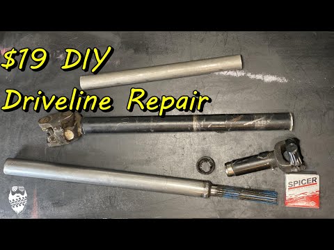 DIY Driveline Repair, Fixing a bent Driveshaft for $19 on my Jeep Wrangler TJ