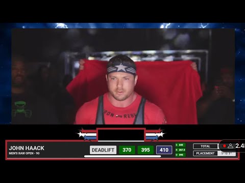 World record John Haack WRPF professional powerlifting - American pro