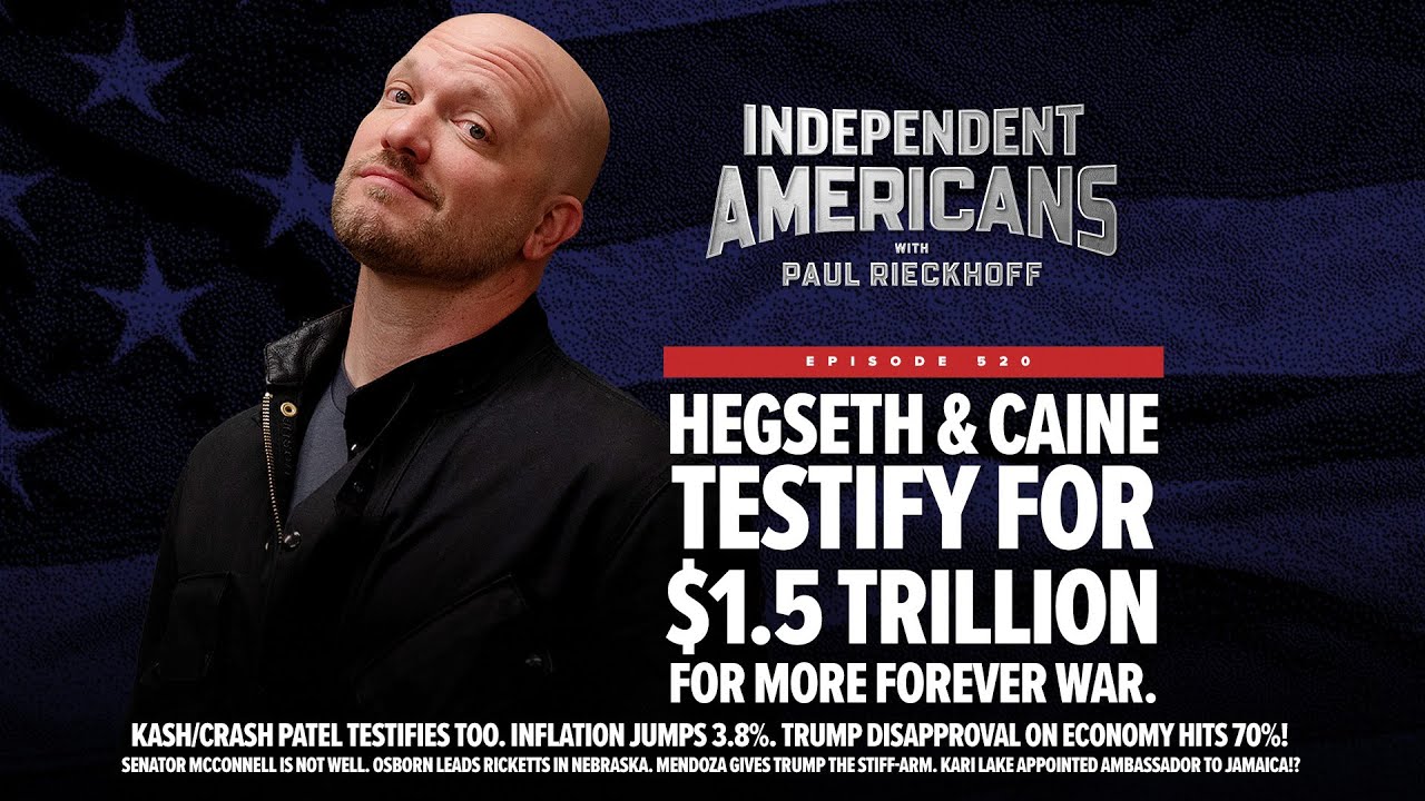 Hegseth & Caine Testify for $1.5 TRILLION for More Forever War. Kash/Crash Patel Testifies Too.