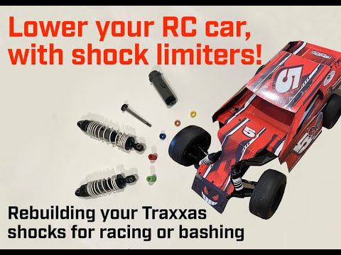 Traxxas shock re-build and shock limiters. How to lower your RC car and rebuild your Traxxas Shocks
