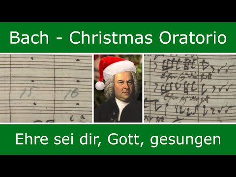 Bach's own score - Ehre sei dir, Gott, gesungen (chorus)