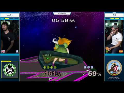 Valhalla II - maXy (Jigglypuff) Vs. Trif (Peach) - Grand Finals - Melee Singles