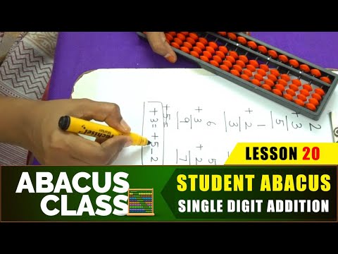 Abacus Class - Student Abacus - single Digit Addition | basics Abacus | Beginners Abacus Lesson 20