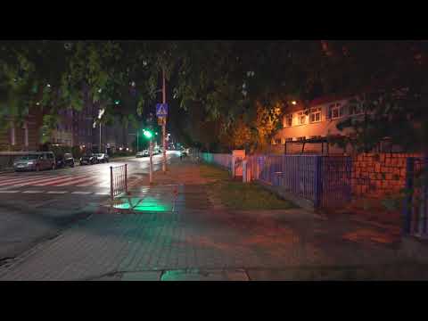 Poland, Szczecin, night walk from Zabka near Emilii Plater tram stop to hipolita cegielskiego street