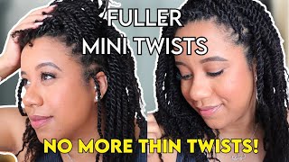 Mini Twists BUT Make Them FULL! Human Hair Extensions for a Natural Look Ft. HotBraid