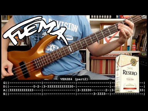 FLEMA - Más feliz que la mierda 💩 (bass cover w/Tabs & lyrics)