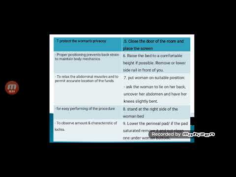 Fundus and lochia assessment