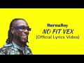 Burna Boy - No fit Vex (Official Lyrics Video)