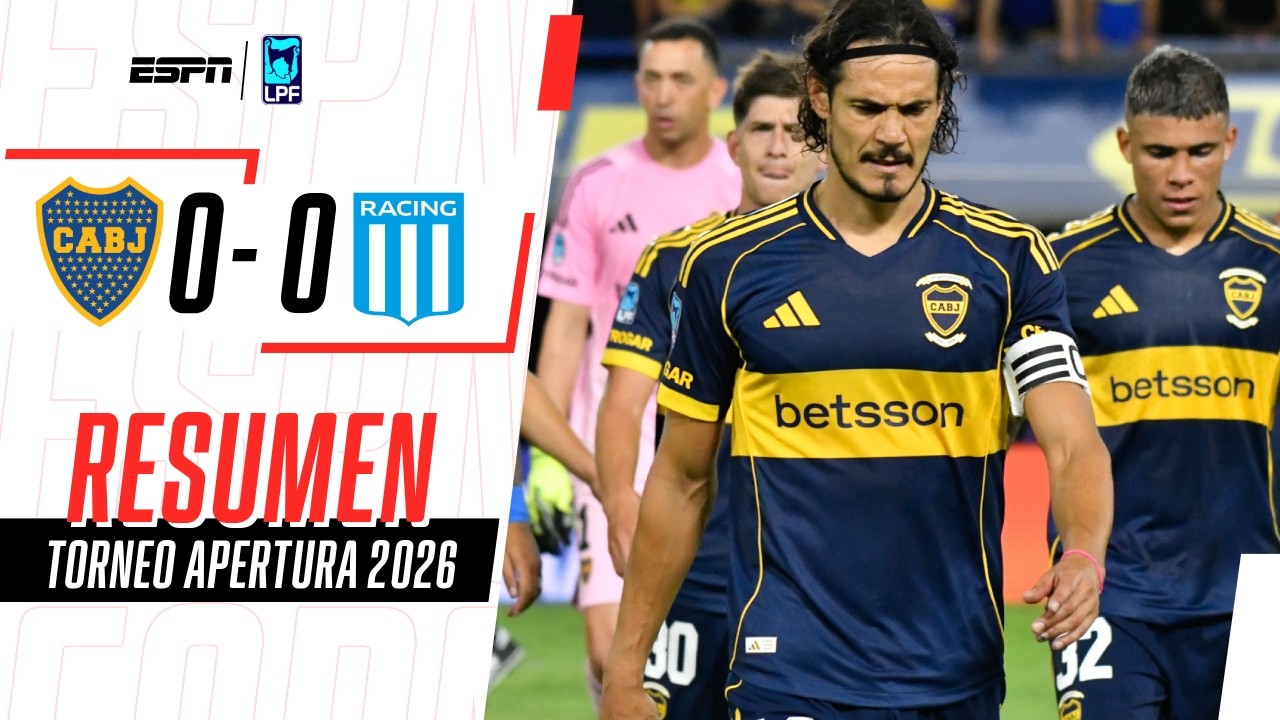 SILBIDOS PARA CAVANI, APLAUSOS PARA LOS PIBES Y EMPATE EN LA BOMBONERA | Boca 0-0 Racing | RESUMEN