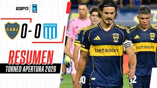 SILBIDOS PARA CAVANI, APLAUSOS PARA LOS PIBES Y EMPATE EN LA BOMBONERA | Boca 0-0 Racing | RESUMEN