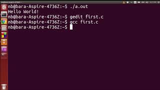 How to run a C program in Ubuntu Linux?