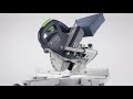 Akumuliatorinis traukiamas skersinio pjovimo pjūklas Festool KSC 60 EB-Basic | 577775 (be akumuliatoriaus ir pakrovėjo)