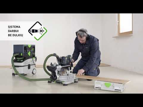 Akumuliatorinis traukiamas skersinio pjovimo pjūklas Festool KSC 60 EB-Basic | 577775 (be akumuliatoriaus ir pakrovėjo) video