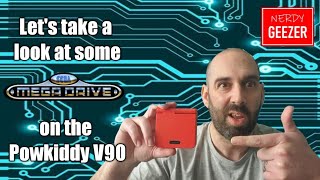 Let's take a look at some Sega Mega Drive on the Powkiddy V90
