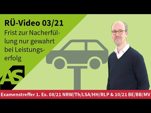 RÜ-Video 03/21 Deadline for subsequent performance only preserved if performance is successful