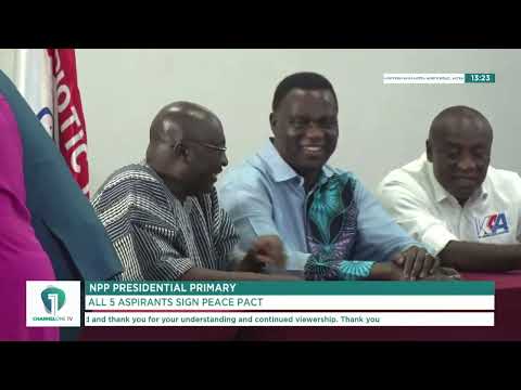WATCH: NPP Presidential Aspirants Sign Peace Pact Ahead of Primaries | Channel One News