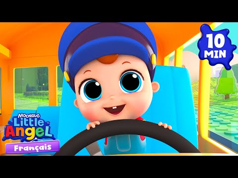 Les Roues de l’Autobus | Little Angel | Chanson + Comptines du Monde / Vidéos Éducatives
