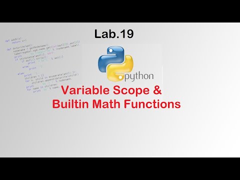 L19 Variable Scopes And Math Functions Python Tutorial For Beginners