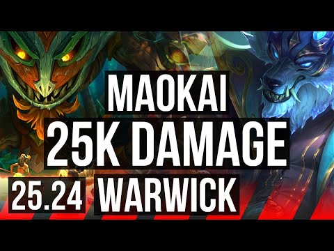 MAOKAI vs WARWICK (TOP) | Good KDA: 3/1/14, 25K damage | KR Master | 25.24