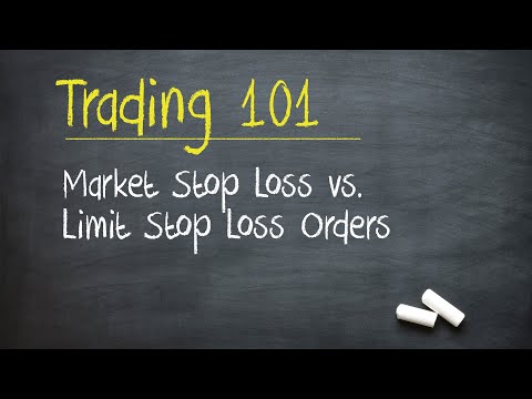 Trading 101: Market Stop Loss vs. Limit Stop Loss Orders