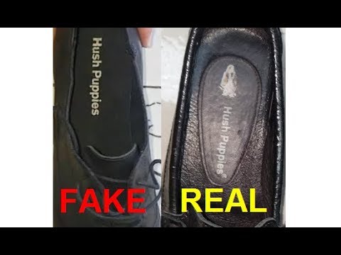 Real vs Fake Hush Puppies shoes. How to spot counterfeit Hush Puppies