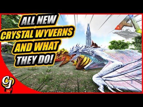 All CRYSTAL WYVERNS, What They Do, How To TAME Them And Where They SPAWN!! || Ark Crystal Isles!!