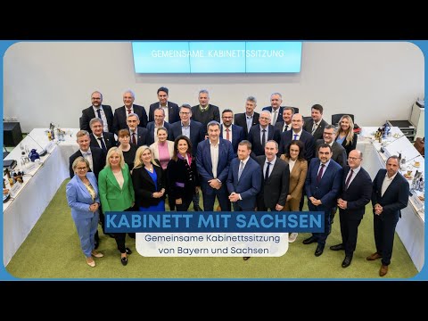 Gemeinsame Kabinettssitzung von Bayern und Sachsen - Bayern
